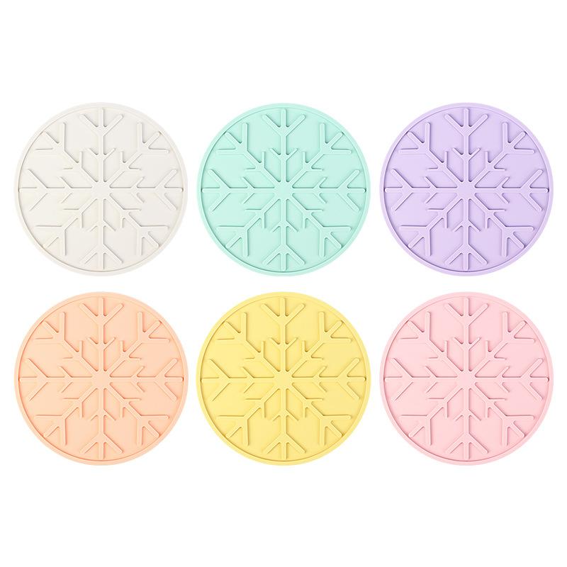 Double Sided Heat Resistant Table Mat Snowflake Shape Christmas Decorative Placemat Non-slip Kitchen Dining Pad for Food Safety