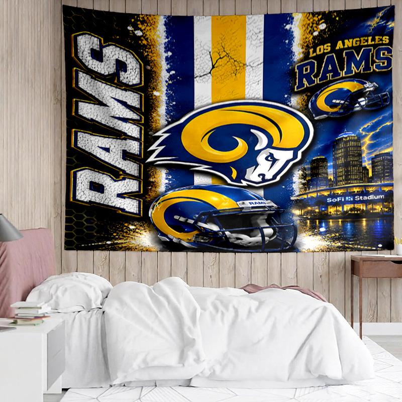 Los Angeles Rams logo Tapestry for Bedroom Aesthetic Classroom Tapestries Wall Hanging for Living Room Dorm Office,Ideal Creative Gift