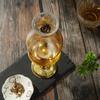 Retro Glass Candle Holder Aromatherapy Heating Holder with Metal Base Aromatherapy Incense Burner for Yoga SPA