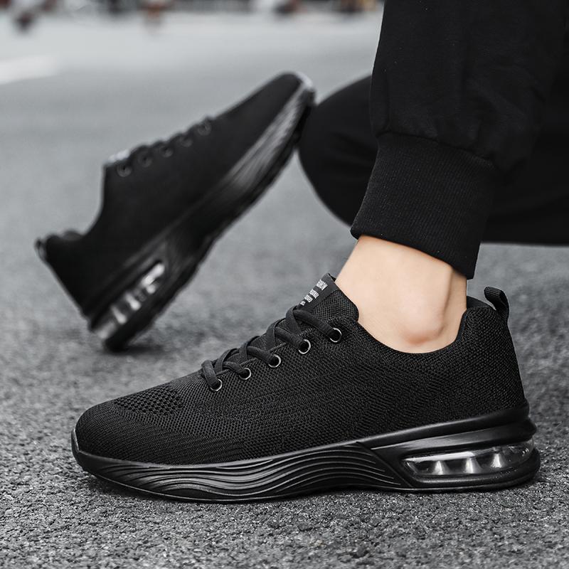 New popcorn soft sole lightweight breathable shock absorption anti-slip wear wear lace-up sports casual shoes men jogging shoes