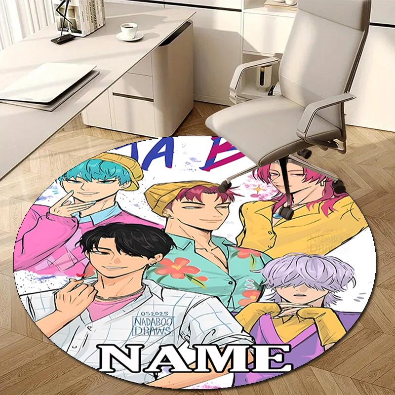 Personalized K-KPop Demon Hunters Round Chair Office Rug - Perfect for Mat, Office Chair & More - Ideal Gift for Birthdays and Holidays