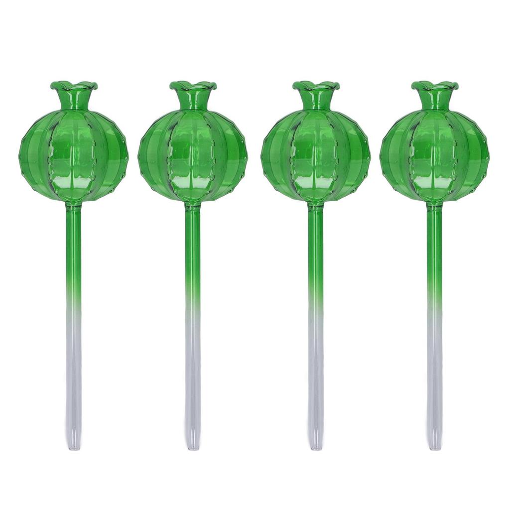 4pcs Self Watering Flower Globes Decorative Automatic Plants Watering Bulbs with Stopper for Indoor