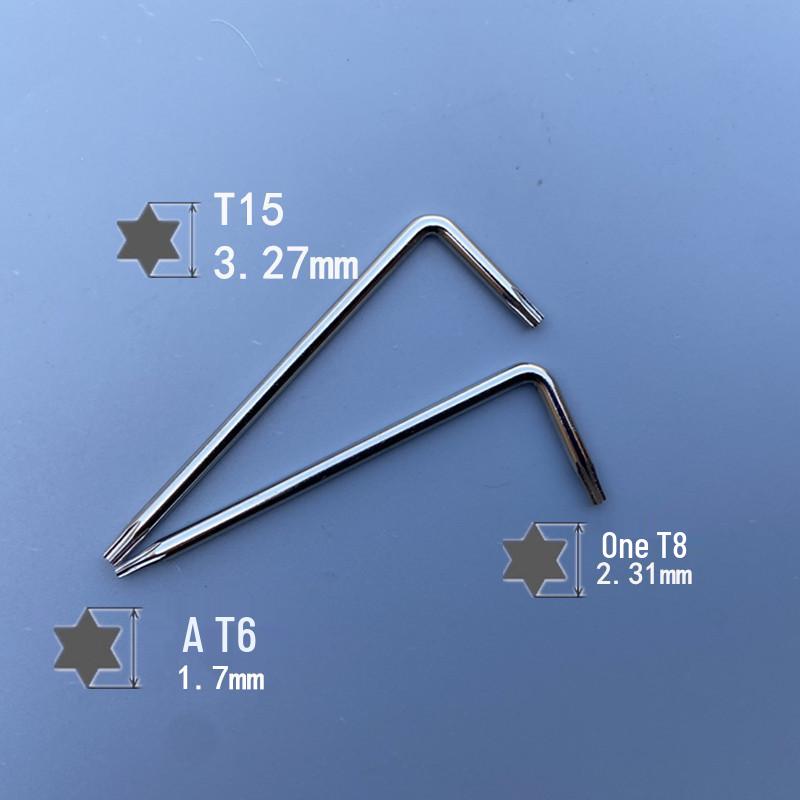 Hex & Phillips L-Shaped Wrench Set: T6, T8, T10 Plum Blossom Screwdrivers