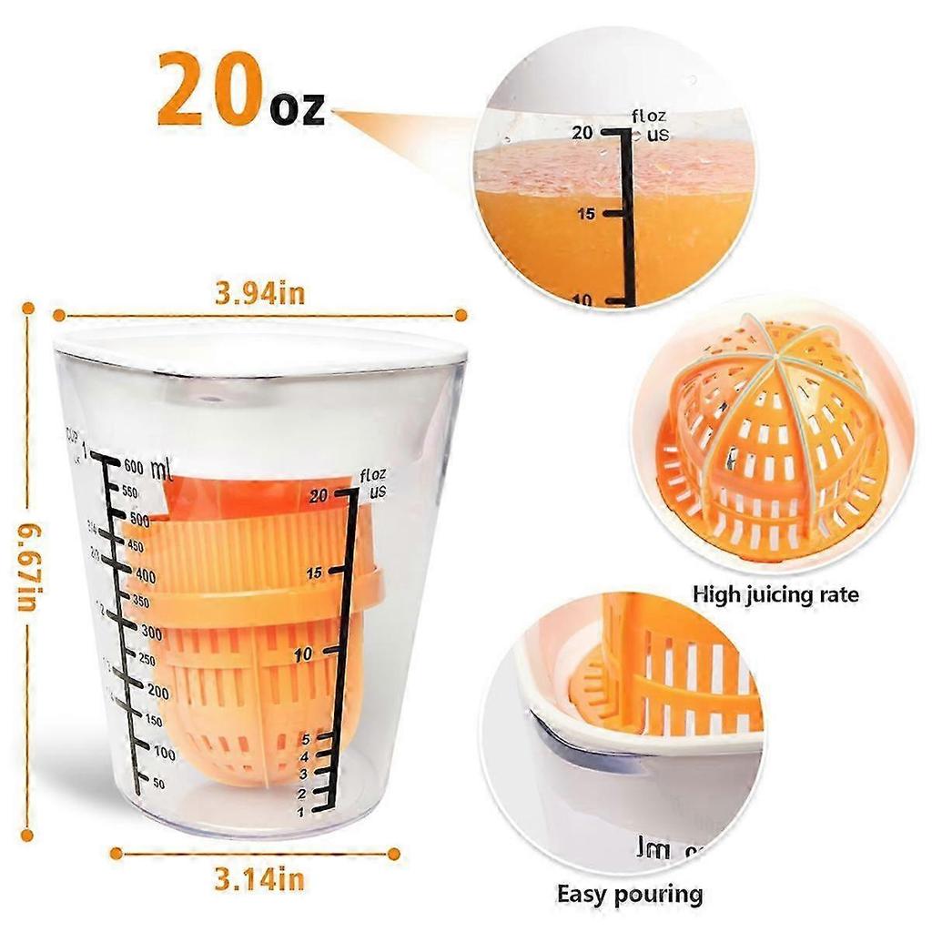 Multifunctional Hand Juicer, Lemon Squeezer for Fruit Juice & Jam, 600ML (20 Ounce)