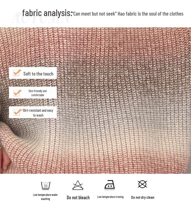 Korean Style Gradient Sweater for Girls - Fashionable Autumn/Winter Wear for Middle School Students.