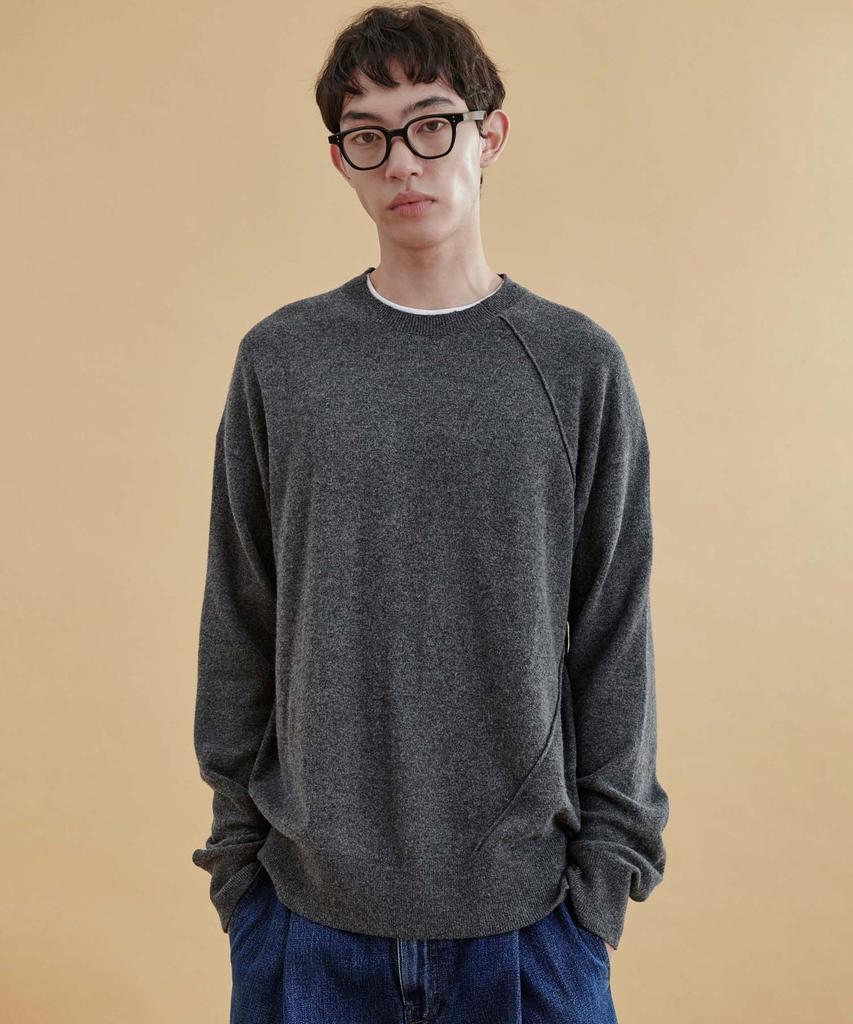 PLAC Line Detail Knit Charcoal