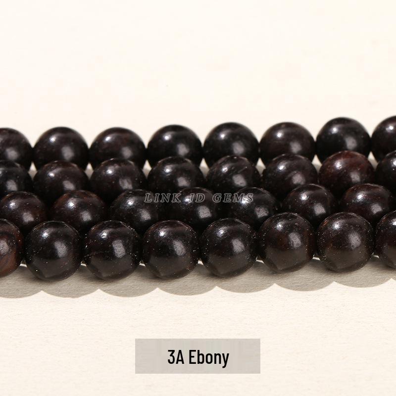 Golden Sandalwood Round Beads - Loose Wooden Beads for DIY Buddhist Jewelry & Accessories