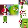 The Grinch Christmas Costume Cosplay Outfit For Adults Holiday Party