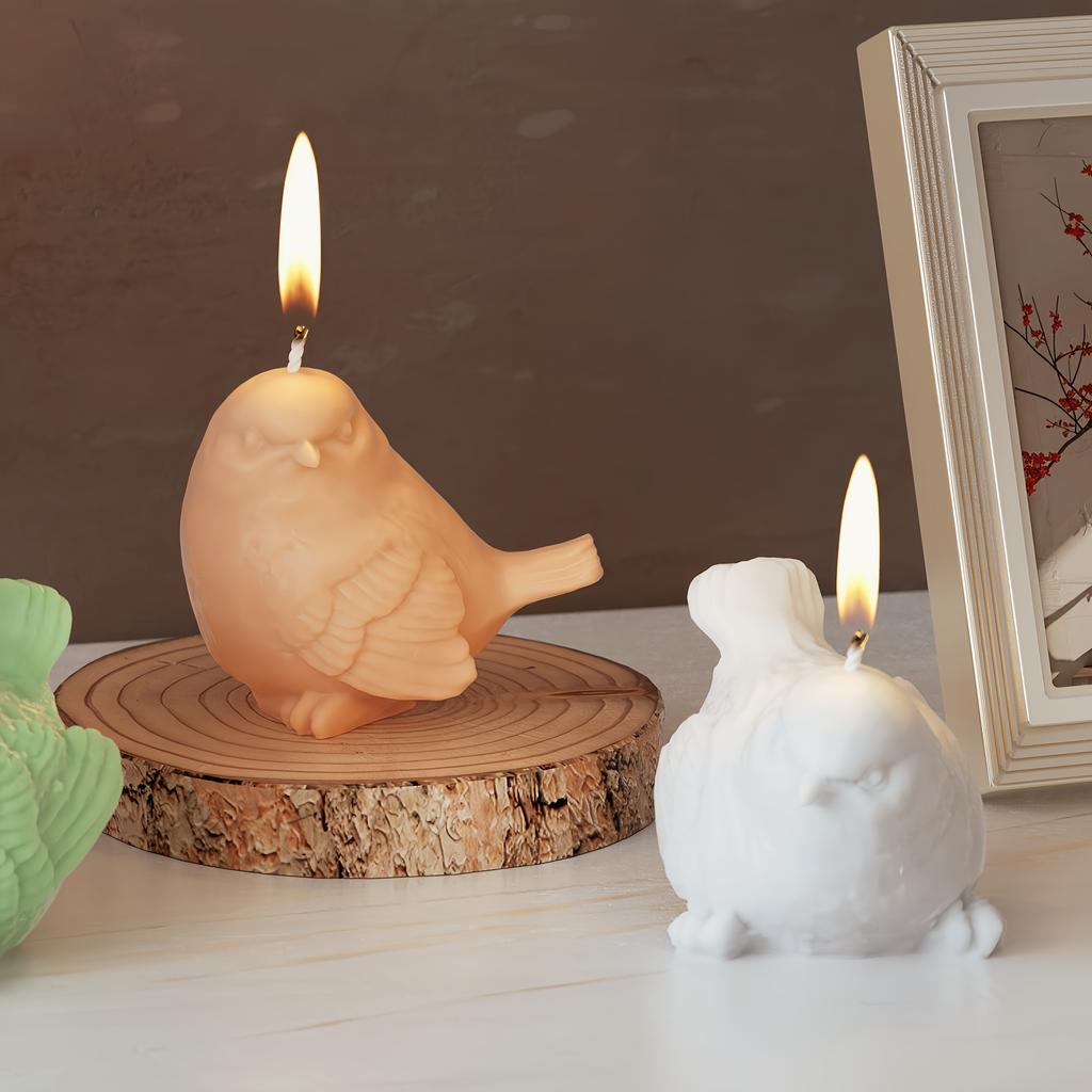 1 Stück Silikonformen für Vogelkerzen und Ornamente - Ideal für Aromatherapie-Kerzen, Harze, handgemachte Seifen und Heimdekoration & Bastelarbeiten