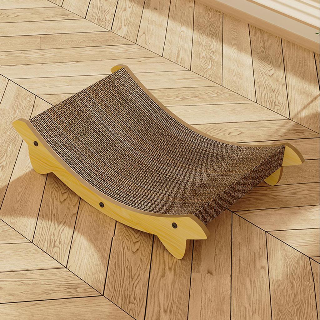 Wooden Cat Scratching Pads Multifuction Cats Sleeping Bed Natural Wear-resistant Cat Scratch Board Kitten Grinding Cats Toys
