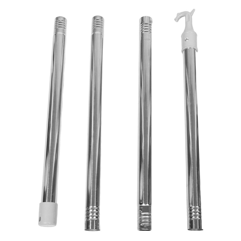 Adjustable Skylight Pole with Hook 1.48m Telescoping Stainless Steel Window Shade Rod for High Windows Attic Loft Awning Blind
