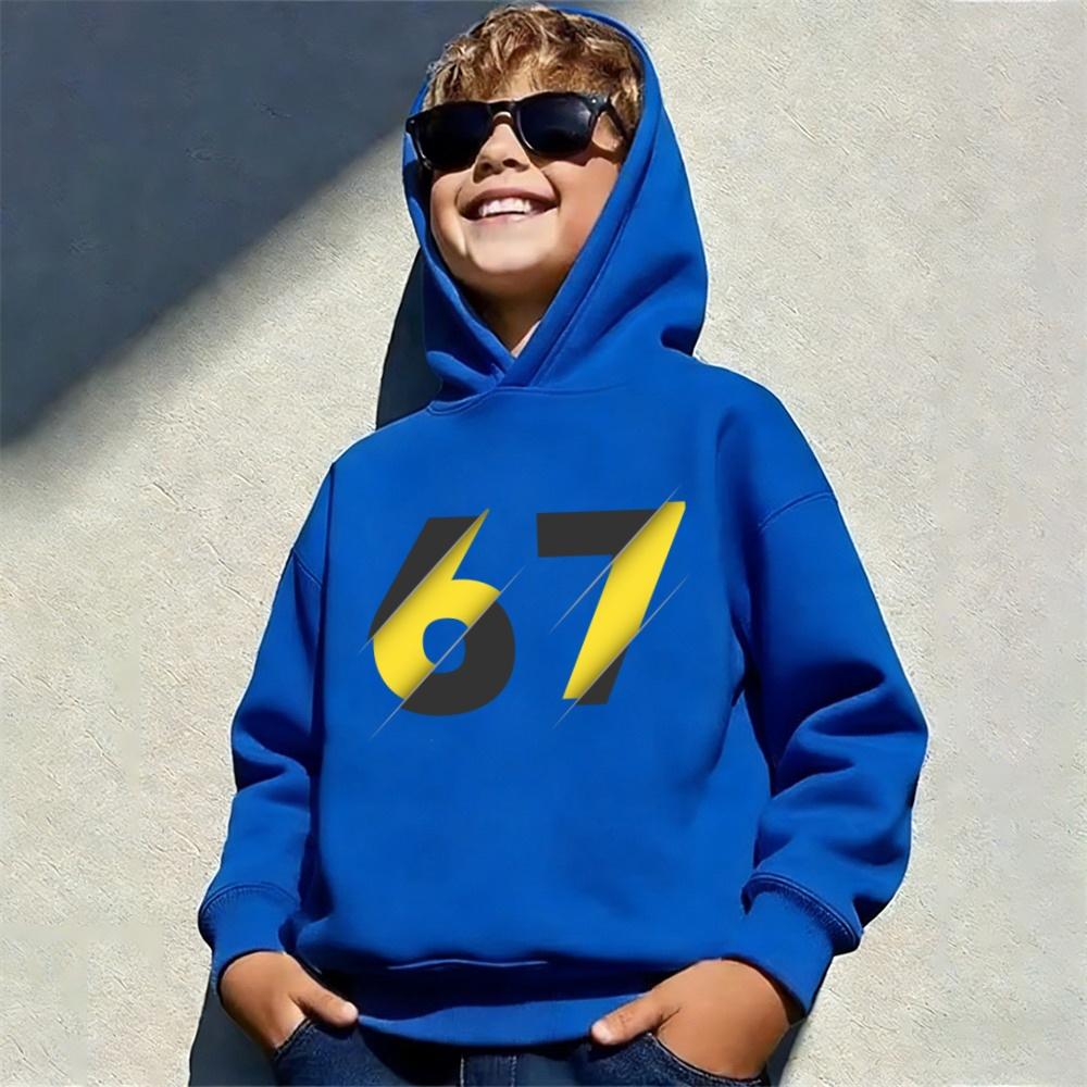 2026 Neuer Trend Lustiges 67 Kostüm Shirt Trendiger Weihnachten 67 Baum Gedruckter Hoodie Kinder Jungen Feiertags T-Shirt Kinder Weihnachten Oberteile