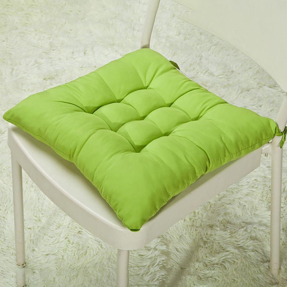 

40*40 СМ Подушка сиденья для обеденного стула Нескользящая Подушка для спины Напольный коврик Студенческая Офисная Столовая Solid color-Green