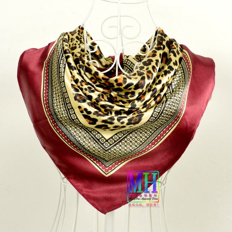[BYSIFA] China Silk Scarf Shawl For Women  Winter Peony Chain Design Large Square Scarves Wraps Spring Autumn Head Scarves