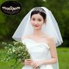 2pcs Sparkling Rhinestone Queen Crown Bride Headdress Wedding Jewelry  Birthday Party