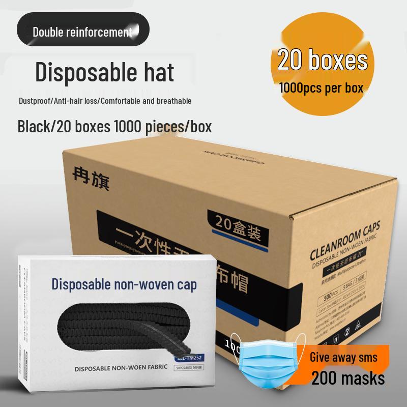 Disposable Dustproof Kitchen Hair Net Cap - Non-woven Fabric, Thickened, Anti-Hair Loss for Chefs & Catering