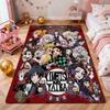 Demon Slayer Character Collection Indoor Rug Thick Nonslip Carpet For Study Reading Area Home Decor Halloween Gift