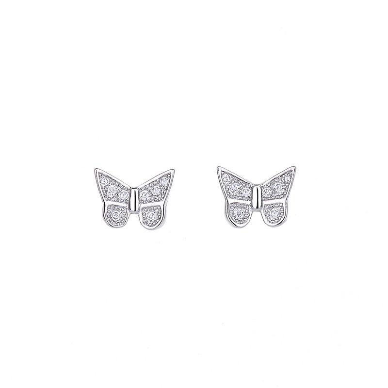 Diamond Butterfly Earrings for Women, Fresh Earrings for New Styles, Anti-allergic