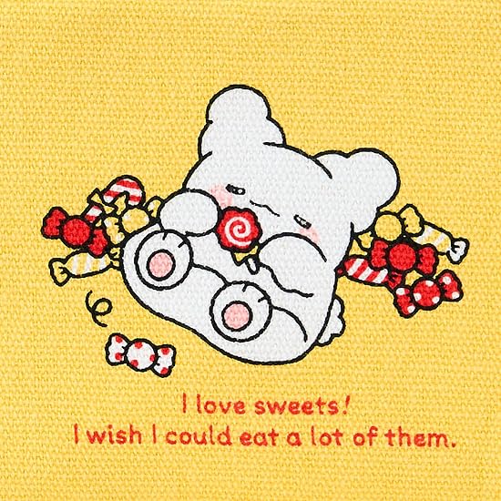 SANRIO Pouch (Sweet Treats) Hanamaru Obake, Cotton/Polyester/Zinc Alloy, Ages 3 and up, 600440