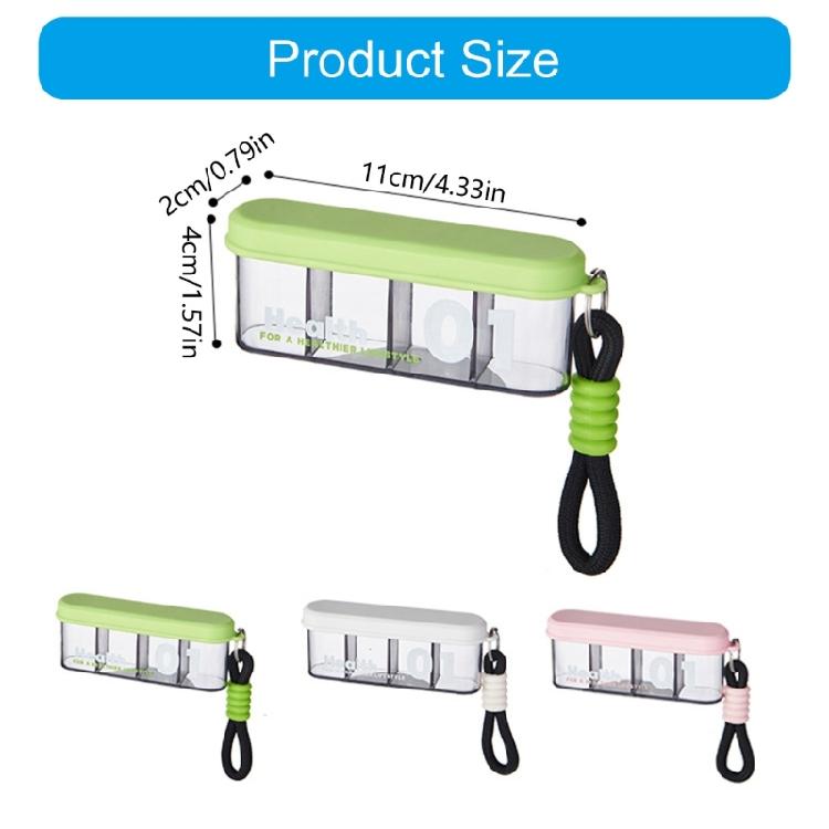 Small Keychain Pills Holder Medicine Container with Keyting Making It a Travel Pills Box Case for Outdoor Camping Travel