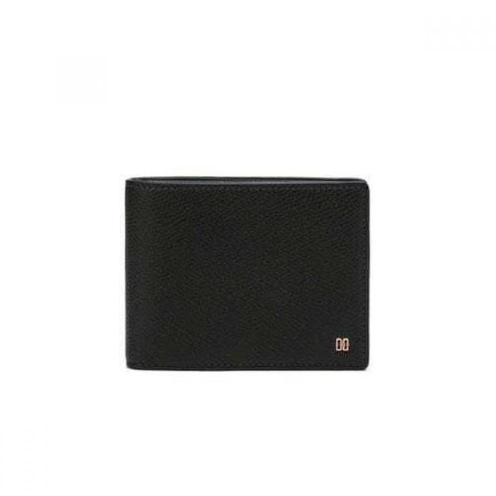 Daks Black European Imported Leather Inside Check Slim Wallet Dbwa6e854bk