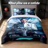 Set Biancheria da Letto Lewis Hamilton Design 1 Copripiumino + 2 Federe Morbido Traspirante Biancheria da Letto per la Casa