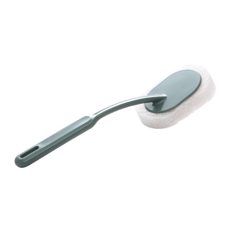 Long Handle Sponge Scrubber for Bathroom, Thickened Scouring Pad Brush for Bathtubs, Floors, and Tile Stain Removal