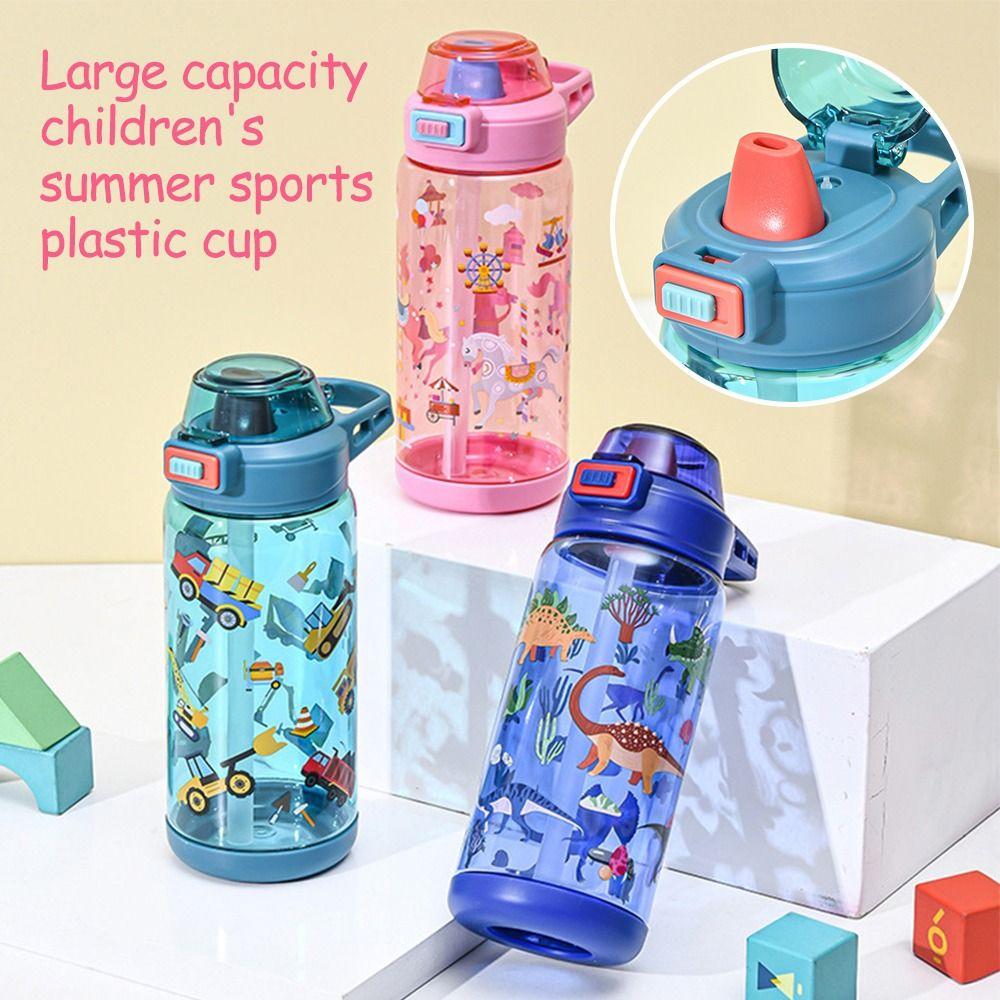 600ML Large Capacity Kids Summer Water Bottle Cute Sippy Cup Creative Water Cup School