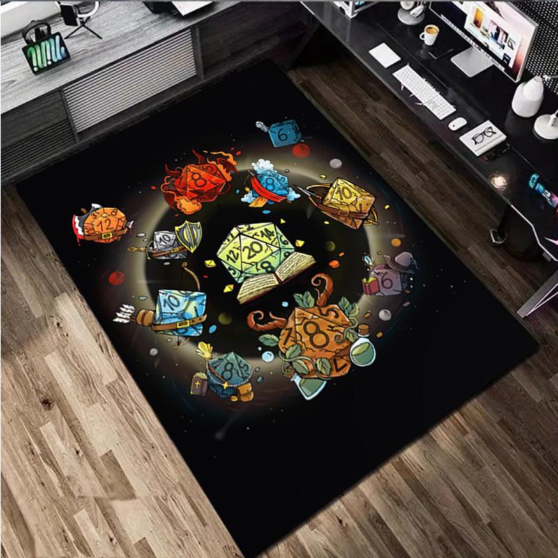 1Pc Dungeons Dragons Rug - home decoration Carpet For Living Room Bedroom Flooring Computer Chair Area Rug