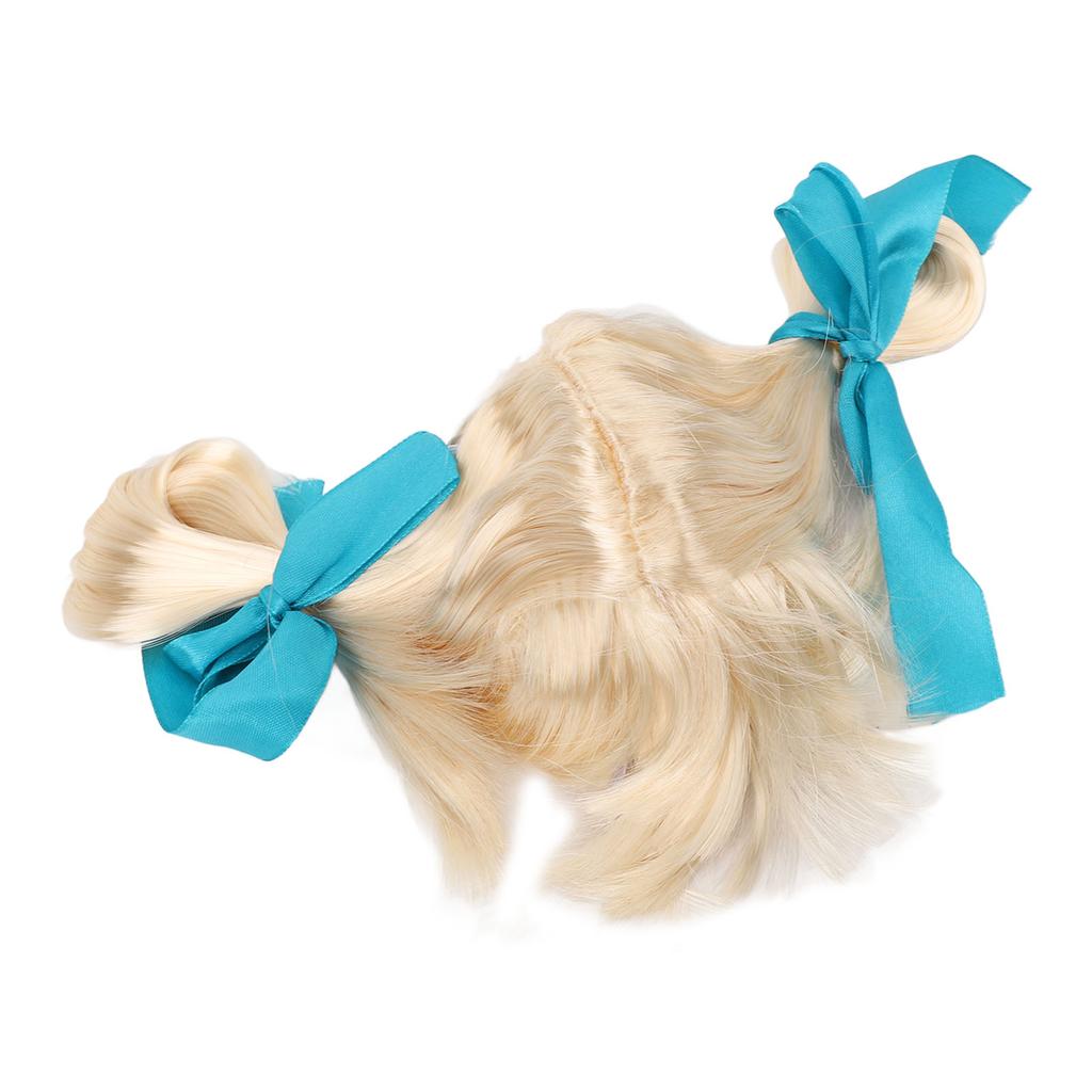 Pet Wig Nylon for Cat Small Dogs Festival Party Activity Shooting Props Blonde Braid