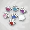 110Pcs/Lot Dog Cat Paw 8mm Slide Charms For Bracelet Women Jewelry Making Connector Dog Pet Collar DIY Keychain Accessories Gift