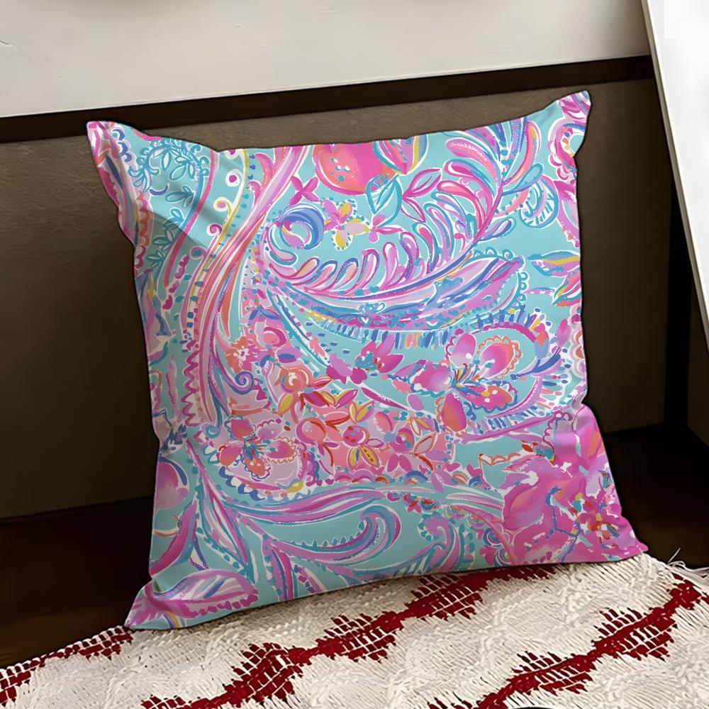 LLilly Decor PPulitzer Cushion Cover Reversible Soft Durable Pillow Cover Home Car MultiScene Use for Daily Comfort