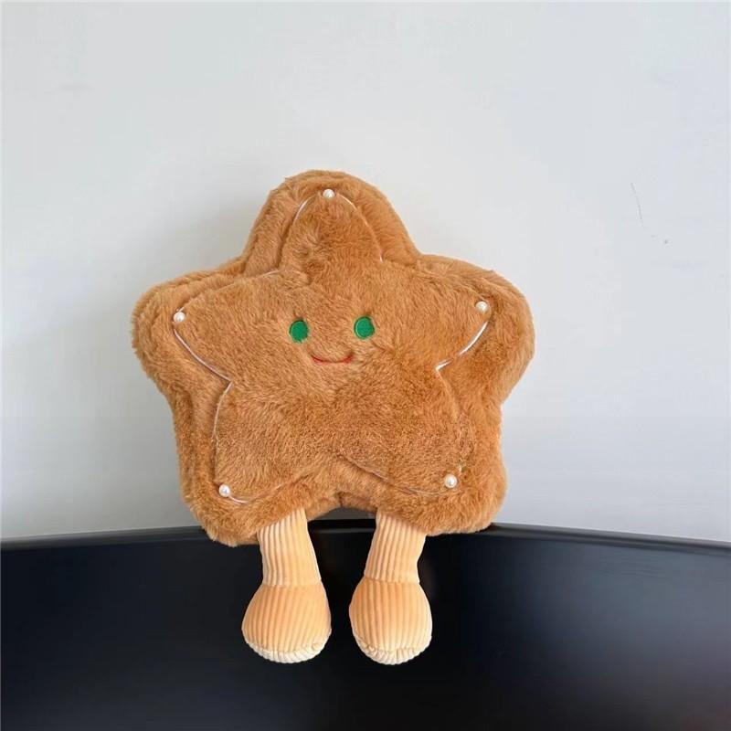 Tree Star Christmas Shaped Cookie Plush Toy Stuffed Doll Decoration Cartoon