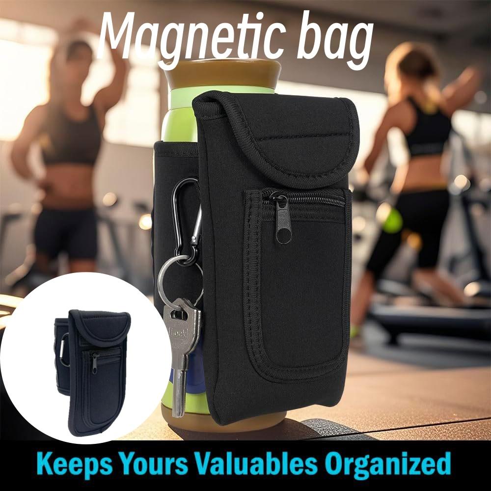 Waterproof Magnetic Sports Water Bottle Holder Large Capacity Fitness Phone Storage Cup Cover Portable Travel Accessory