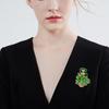 High-end Fashionable Green Clover High-grade Oil-dropping Plant Brooch