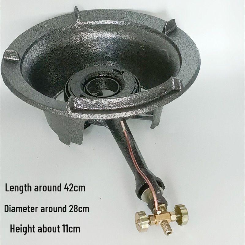 Heavy-Duty Commercial Cast Iron Wok Burner Head with High-Pressure Flame