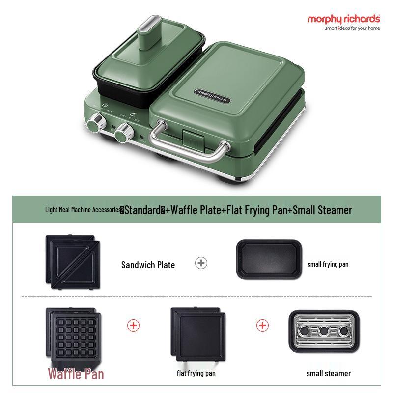 Morphy Richards MR9086 Multifunctional Breakfast & Sandwich Maker with Waffle Feature.