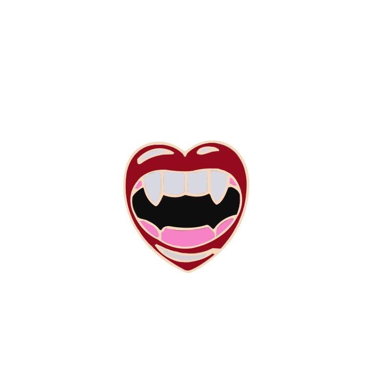 Red Lips Brooch Pendant: Stylish Cartoon Collar Decoration & Personalized Bag Accessory for Women