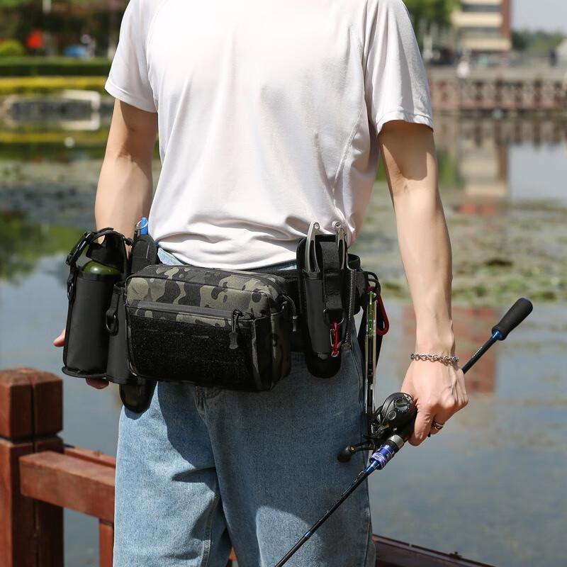 Men's Multifunctional Lure Fishing Tactical Waist Bag