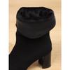 Vintage Pointed Toe High Heel Fashion Boots 2025 Winter New Plus-size Fleece Mid-top Boots for Women