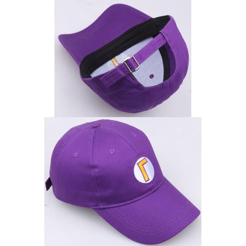 Super Mario Role Play Purple Baseball Cap Embroidered Outdoor Accessory