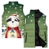 Men's Casual And Fashionable Sleeveless Vest, Solid-color Printed Cotton Jacket