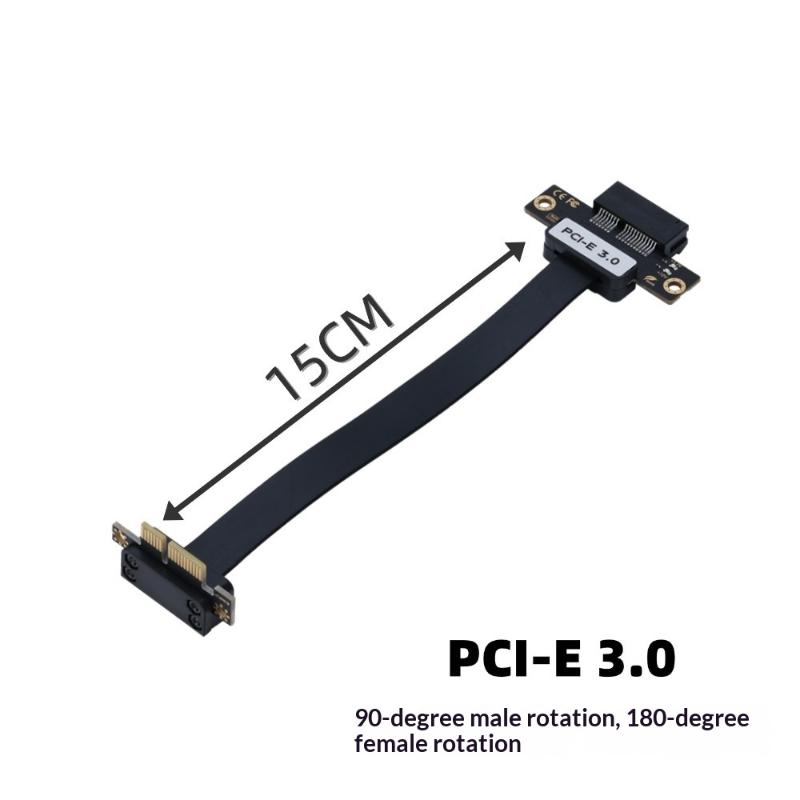 Pcie 3.0 X1 Riser Cable 90° Right Angle Extension Cable High-Speed Pci Express 1X Riser Card Ribbon Extender
