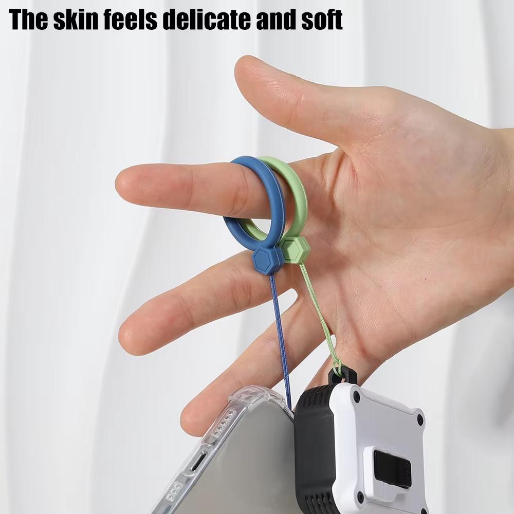 1/5/10Pcs Silicone Mobile Phone Hanging DYM Ring Anti-Lost Straps Lanyard for iPhone Xiaomi Samsung AirPods Case Holder Pendant