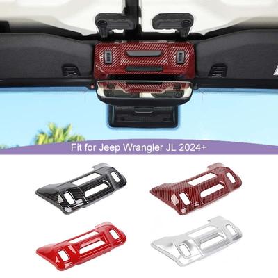 ABS Interior Rearview Mirror Decorative Panel Decoration Frame For Jeep WranglerJL For JT Gladiator 2024 Up Car Accessories