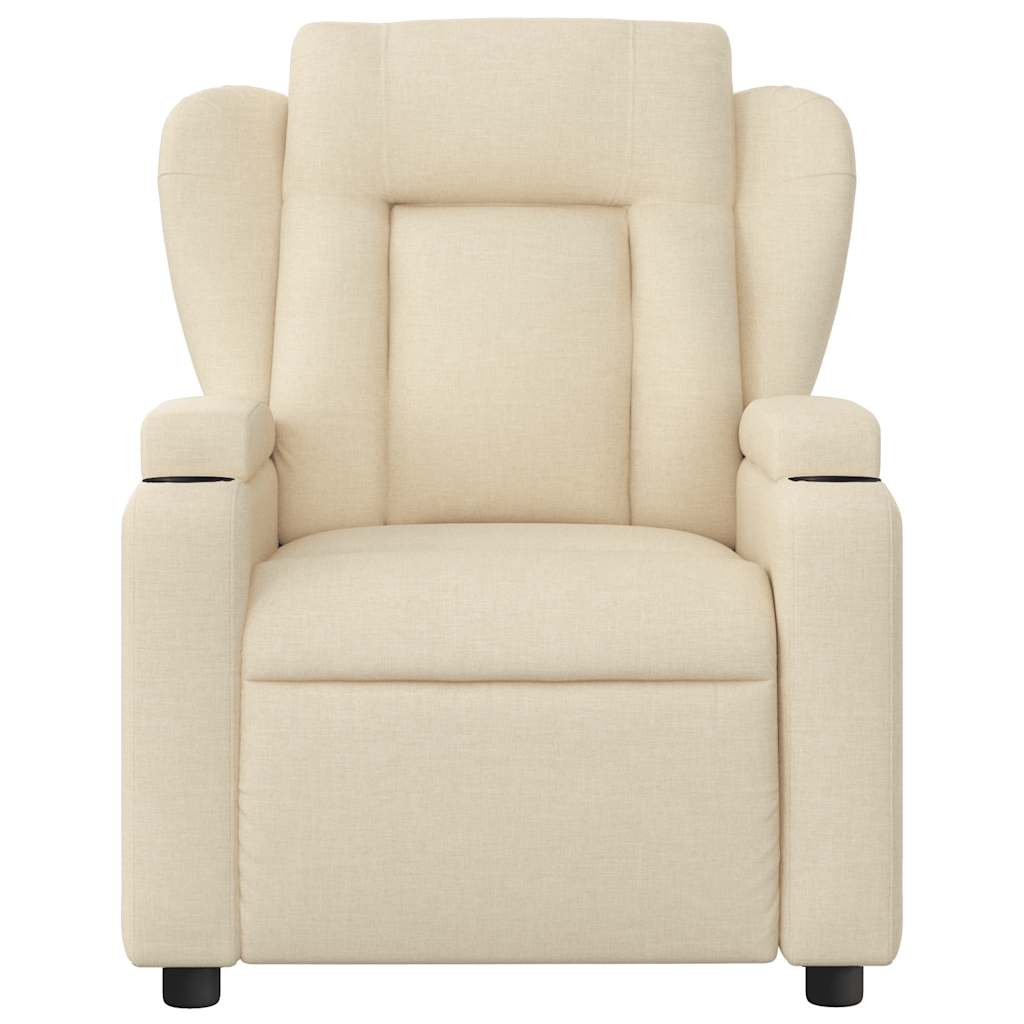 Massage Relax Chair Cream Colored Fabric