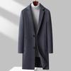 Autumn and Winter Men's Woolen Coat Medium and Long Suit Collar Cotton Thickened Woolen Coat Trench Coat Men's Coat