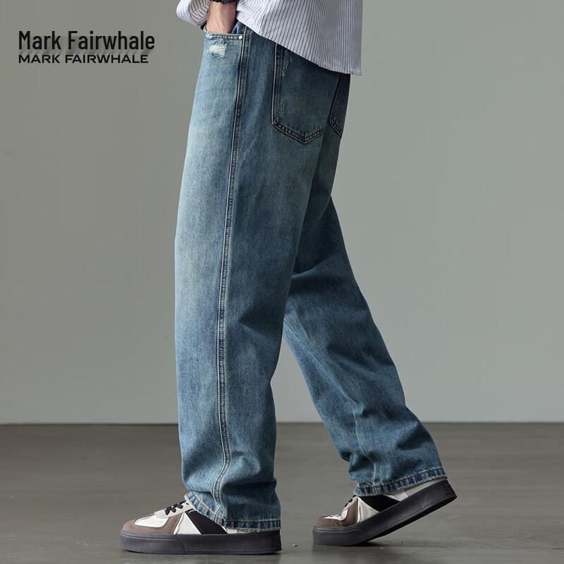 Mark Fairwhale Men's Retro Loose Straight Leg Jeans