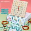 Kinder Mathe Holzspielzeug Set Geometrische Form Gummiband Lochbrett Montessori Lernen Kreatives Spielzeug Feinmotorik