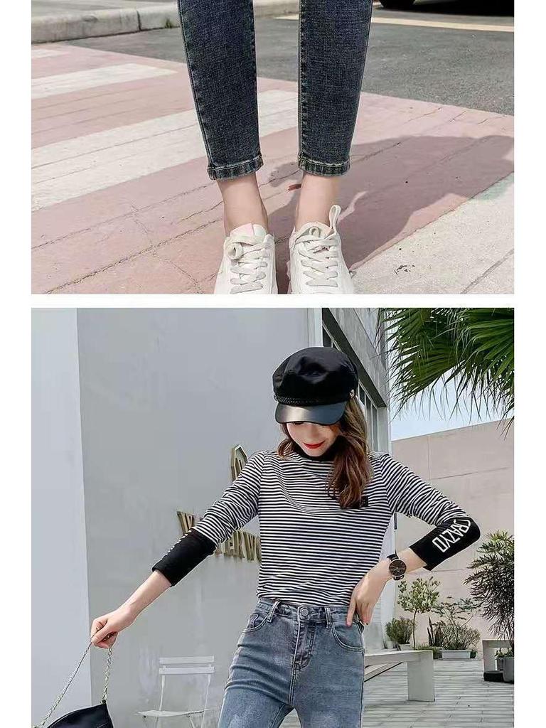 Women's Fleece-Lined High-Waist Skinny Jeans - Slim Fit Winter Pencil Pants